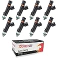 FIREMOTOO Fuel Injectors Set of 8 Compatible with Ford F150 XL XLT FX4 2004 5.4L V8 Replace 0280158003 822-11181 3L3Z9F593DA 0280158075 4 Holes