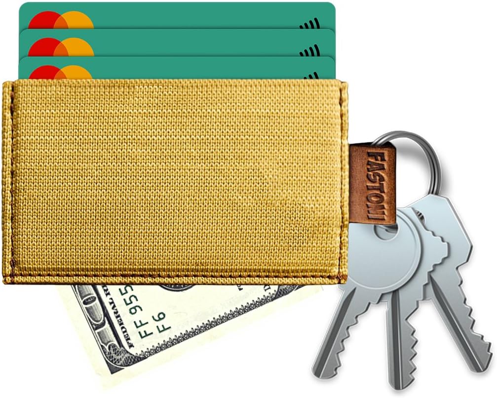 Front Pocket Minimalist Wallet - Slim Card Holder - for Men Woman Kids - by FASTONI