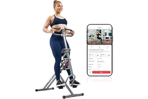 Sunny Health & Fitness Row-N-Ride PRO, Full Body Combo Squat Machine w/Optional Resistance Band, Easy Setup Ab Workout Exerci