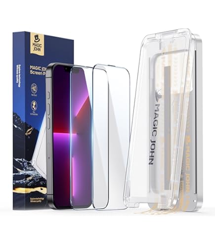 Magic John Privacy Screen Protector For IPhone 17 Pro 6.3” – 25° Anti-Spy Tempered Glass, Auto Dust-Removal, Bubble-Free, 2-Pack