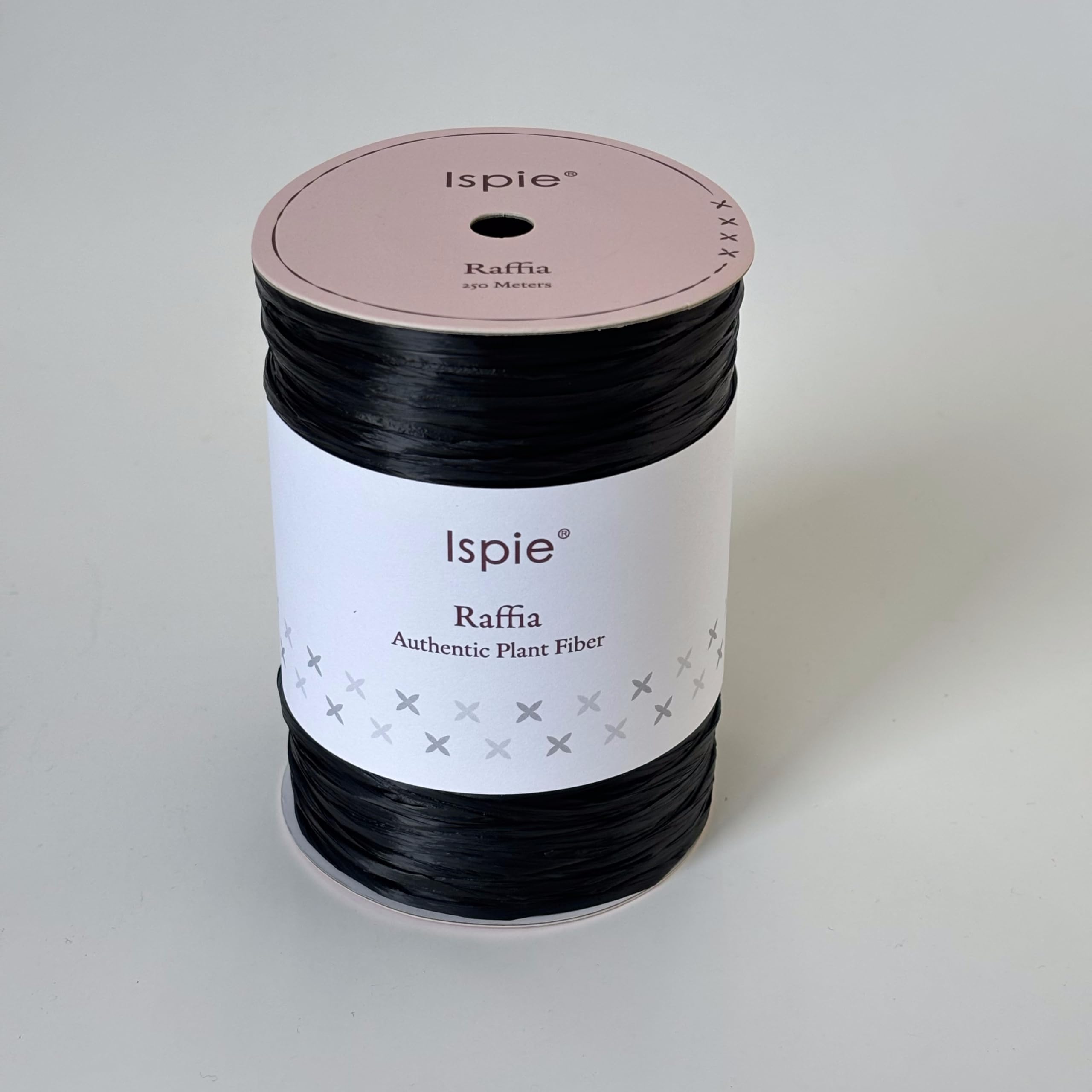 Photo 1 of (Black) 4000D 250 Meters ISPIE Rayon Raffia in Roll for Hand Knitting&Crocheting -100% Viscose, Eco-Friendly, Anti-Static, Biodegradable, Breathable, Absorbent, Durable, Soft.