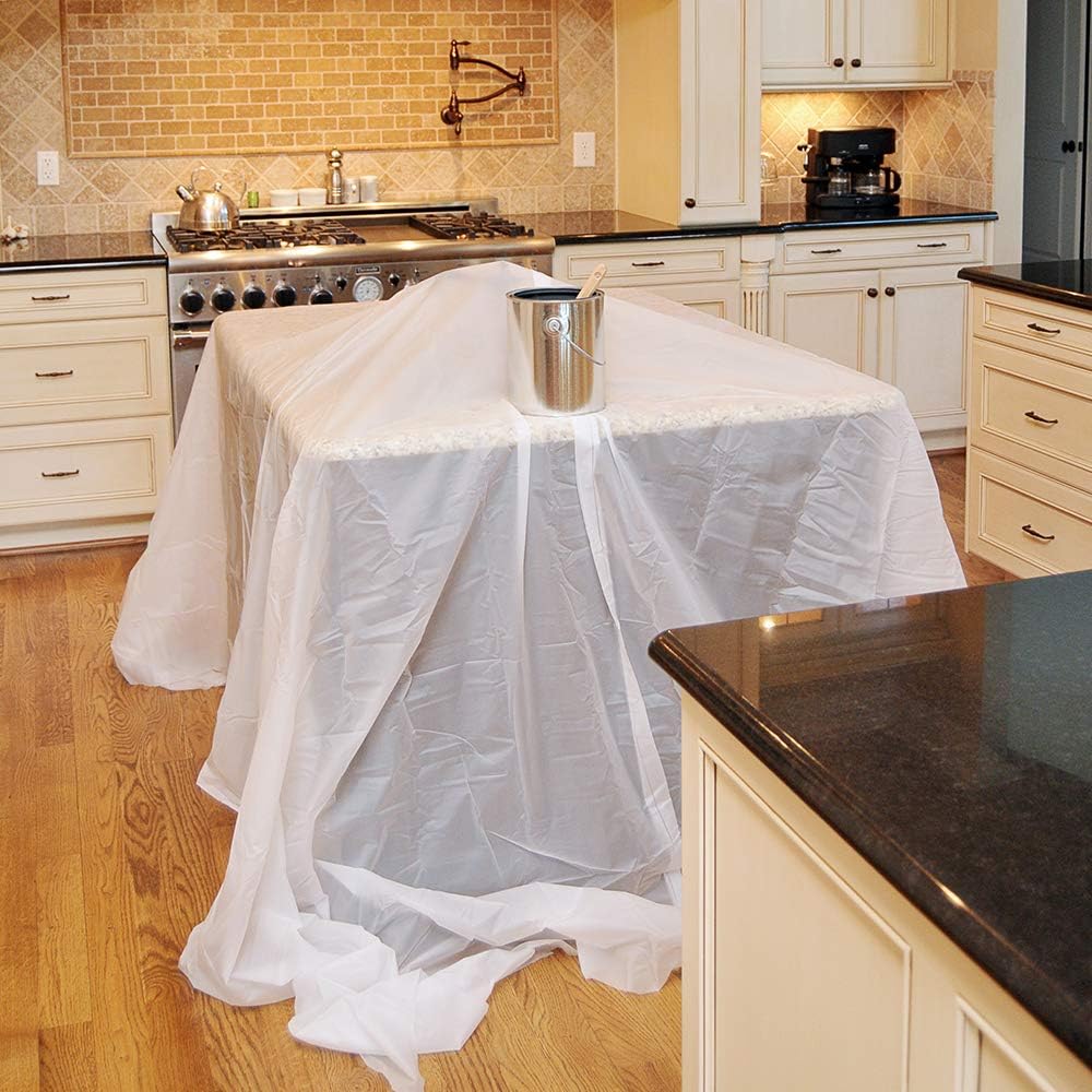 Trimaco 2 mil Stay Put Slip Resistant Vinyl Dropcloth, 9-feet x 12-feet - - 