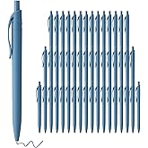 deegtran Pens Bulk, 50 Pack No Bleed Click Pens, Wholesale Retractable Ballpoint Pens, Pen Medium Point, Smooth Ink Pen, 1.0MM Blue Ink