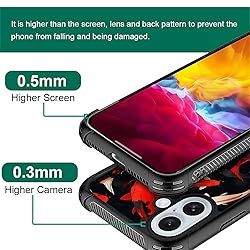 CARLOCA Compatible with iPhone 16 Case, Red Koi