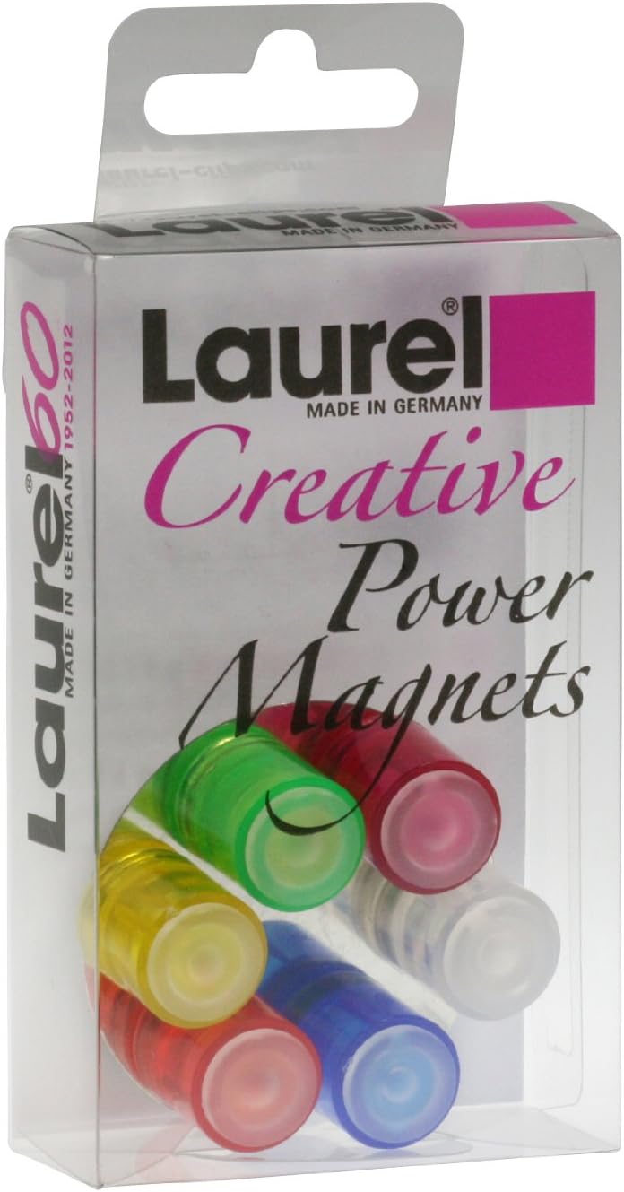 Laurel Power Cylinder Whiteboard Magnets 14 x 19 mm 1900 g Assorted Crystal Colours