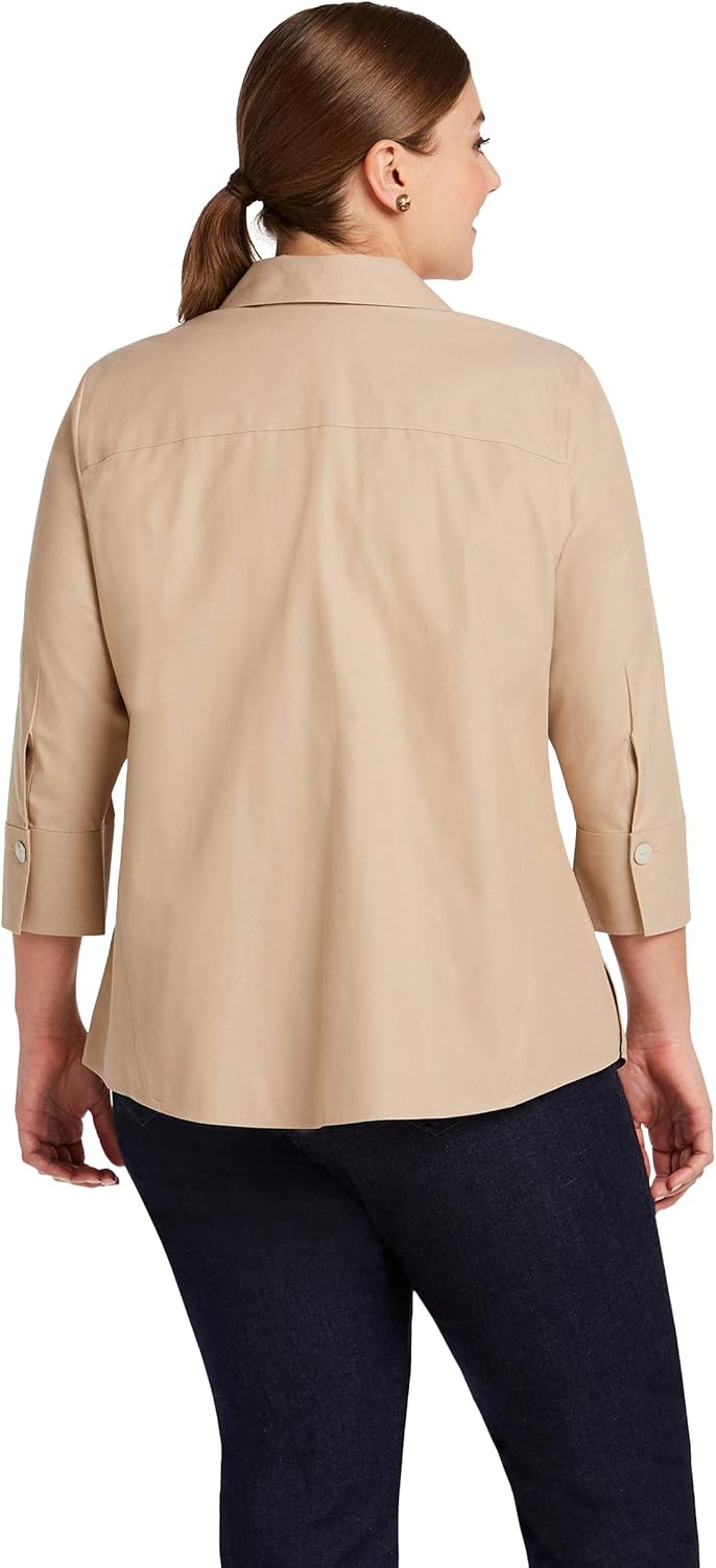 Foxcroft Women's Non-Iron Essential Paityn Shirt at  Women’s Clothing store
