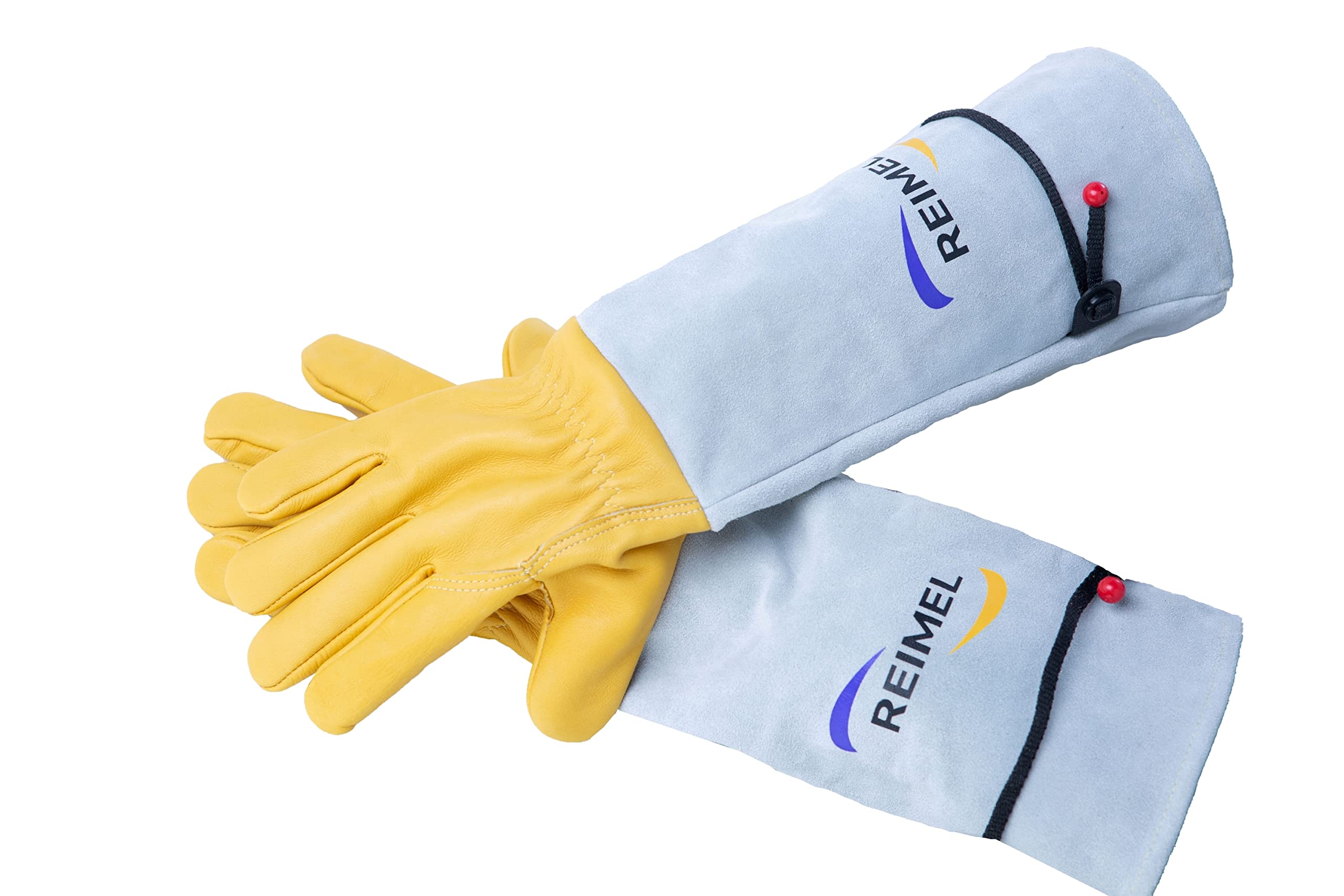 REIMEL Heavy Duty Thorn Proof Gardening Gloves for Women and Men - Rose Pruning, Long Leather Gauntlet Gloves for Professional and Hobbyist Gardeners - Gardening Gifts for Men and Women (Large)