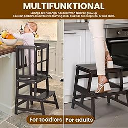COSYLAND Kids Kitchen Step Stool, Toddler Standing