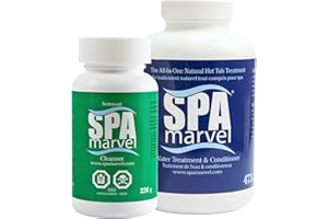 Spa Marvel Combo | (1) Water Treatment & Conditioner & (1) Hot Tub Cleanser | Natural Enzymes Conditoner | Can use with Chlor