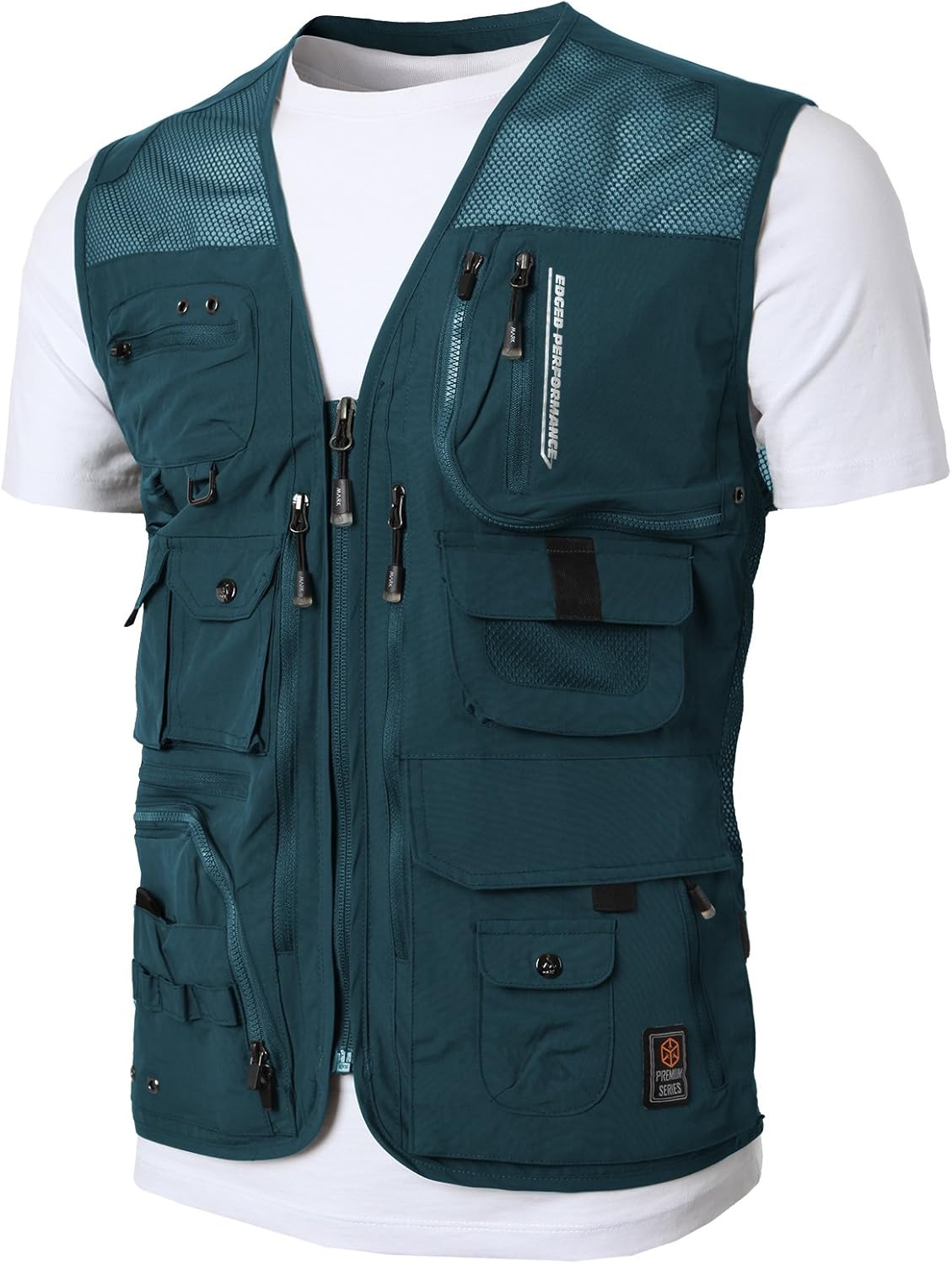 H2H Men's 100% Cotton Outdoor Multi Pocket Vest GREEN US M/Asia L (KMOV0143) at  Men’s Clothing store