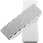 Patelai 2 Pcs Mini Pocket Knife Sharpener Stone Double Sided Portable Sharpening Stone Whetstone Diamond Ceramic Sharpen Tools 400/1000 Grit for Knives Scissors Kitchen Outdoor Survival Gear