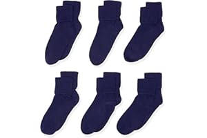 Jefferies Socks Girl's Seamless Turn Cuff Anklet Socks (6 Pair Pack)