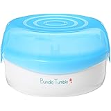Bundle Tumble Microwave Steam Sterilizer - BPA And PVC Free Steam Bottle Sterilizer Warmer - Eliminates 99.9% of Bacteria In Under 5 Minutes - Fits 3 Baby Bottles - Includes Plastic Tongs