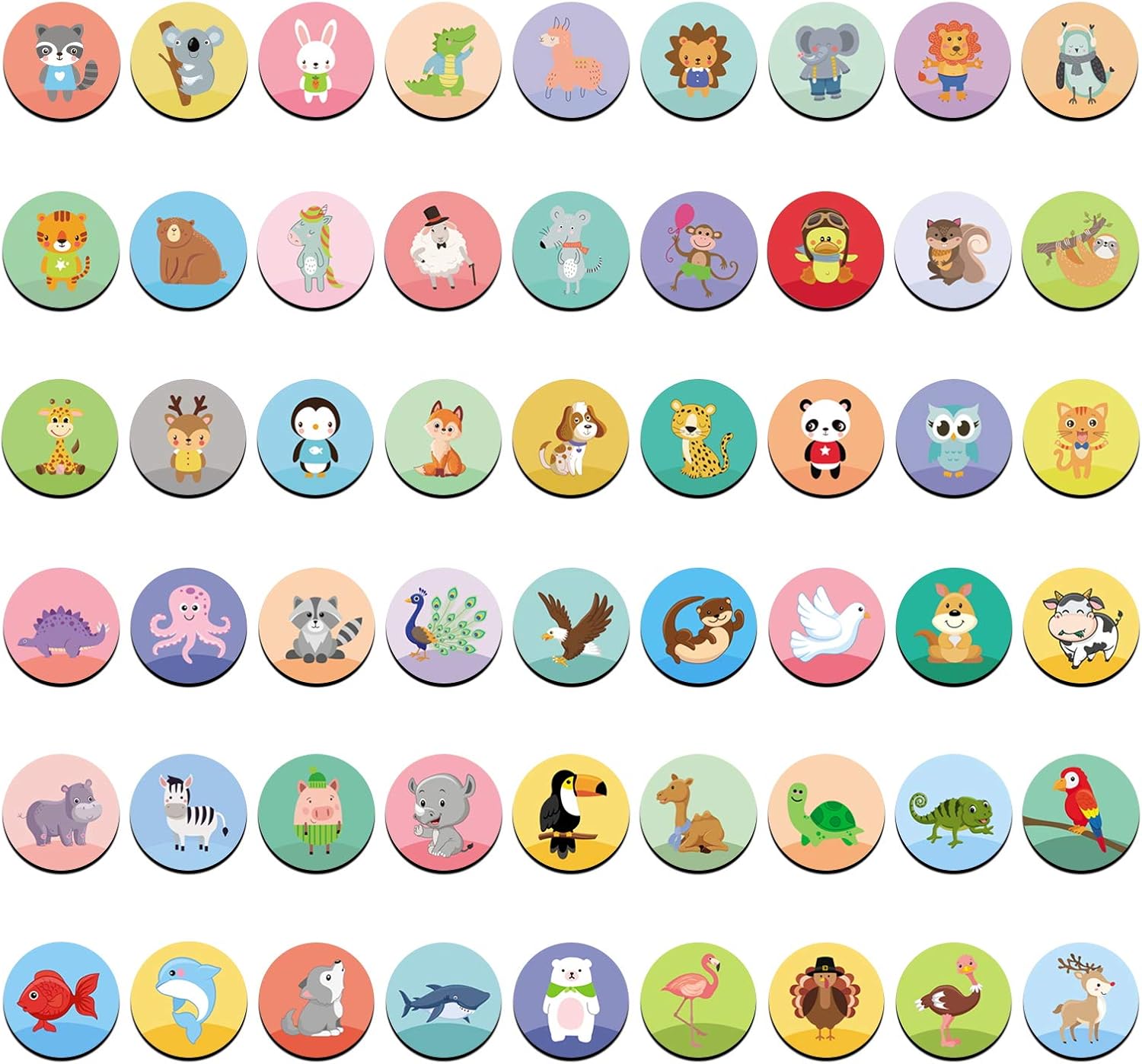 54PCS Animal for Refrigerator Decorative Fridge