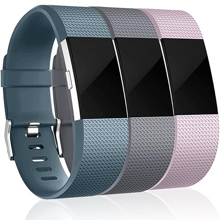 HUMENN Für Fitbit Charge 2 Armband, Charge 2 Armband Weiches Silikon Sports Ersetzerband Fitness Verstellbares Uhrenarmband f