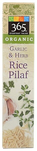 365 EVERYDAY VALUE, ORGANIC GARLIC & HERB RICE PILAF, 6.1 OUNCE