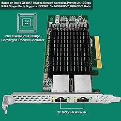 NETELY PCIE X8 to 2X 10GbE NIC Card, 2X 10Gbps RJ45