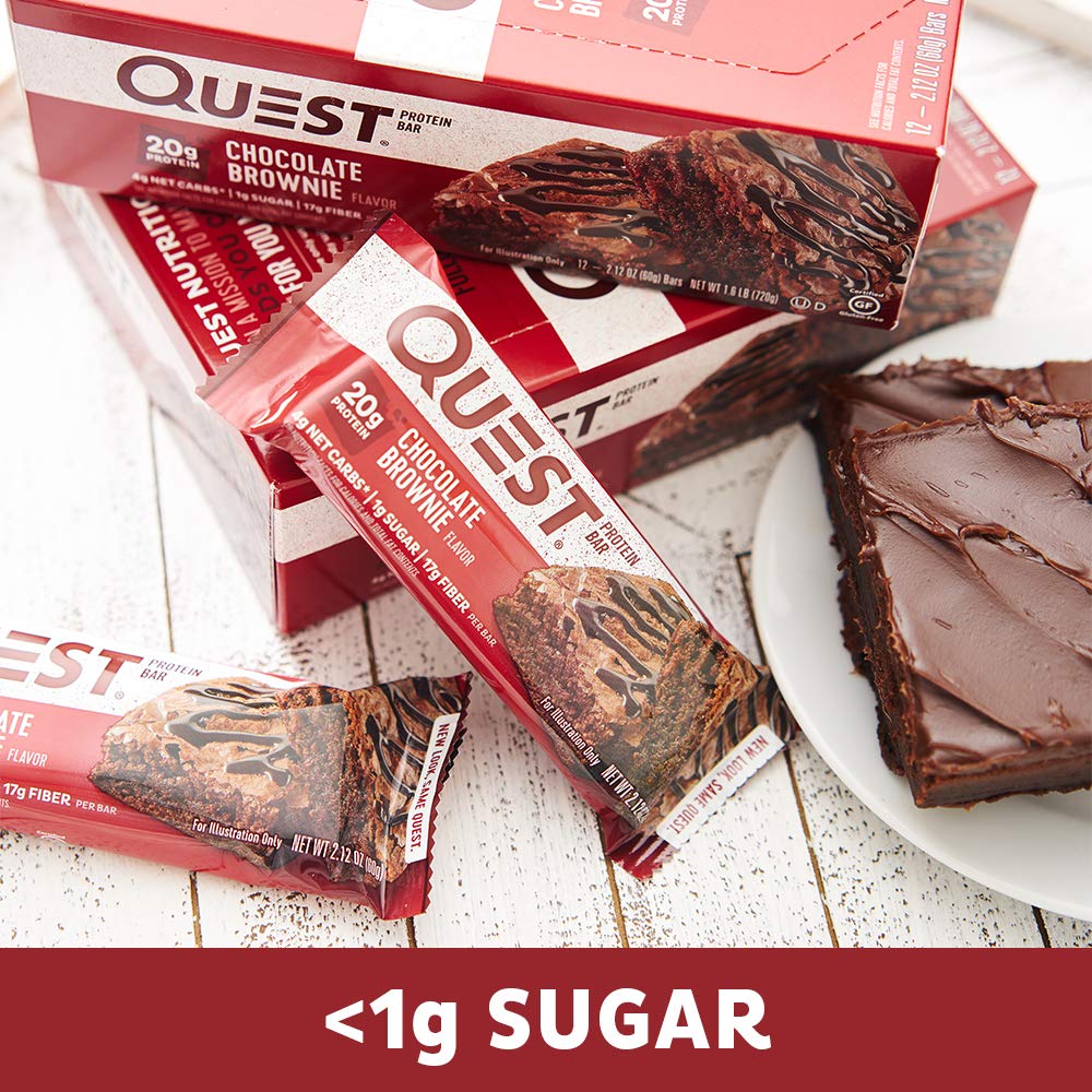 Quest Nutrition Protein Bar, Chocolate Brownie, 20g Protein, 5g Net