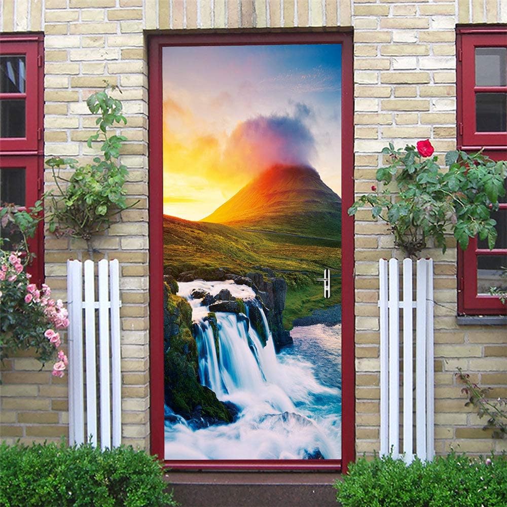 JMZCHA® Etiqueta de puerta Adhesivo para Puerta Efecto 3d Salida del