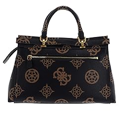 GUESS Sestri Luxury Satchel, Mocha Logo