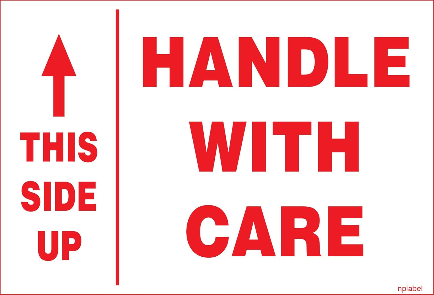 Nplabel Fragile Handle With Care Stickers 100 Labels In Total 9 X 6 Inches Warning Sticker s For Shipping Moving Boxes Luggage Glass Suitcases Label Amazon In Industrial Scientific