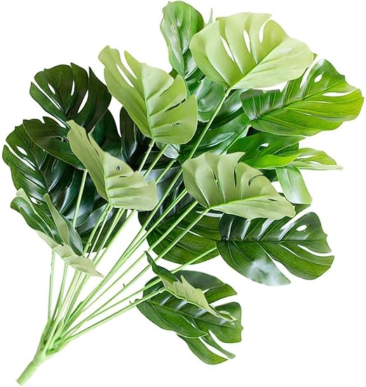 Amazon Com Artificial Plants Green Turtle Leaves Garden Home