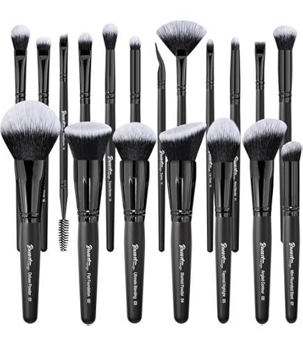 Amazon.com: Expressions 10pc Pro Makeup Brush Set in Black - 10