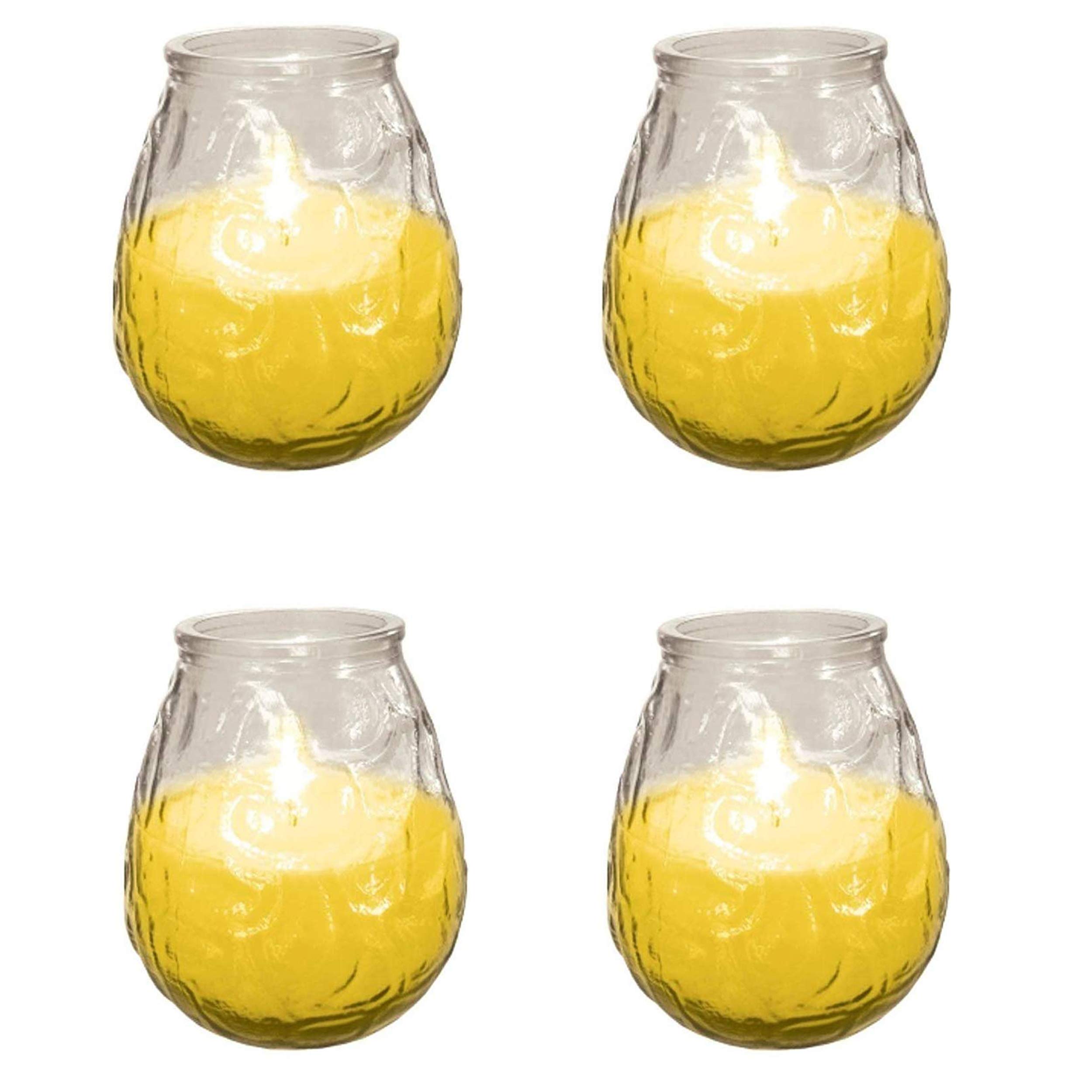 4X Prices Outdoor Citronella Candle In Glass Jar Fly Insect Repeller Repellent New