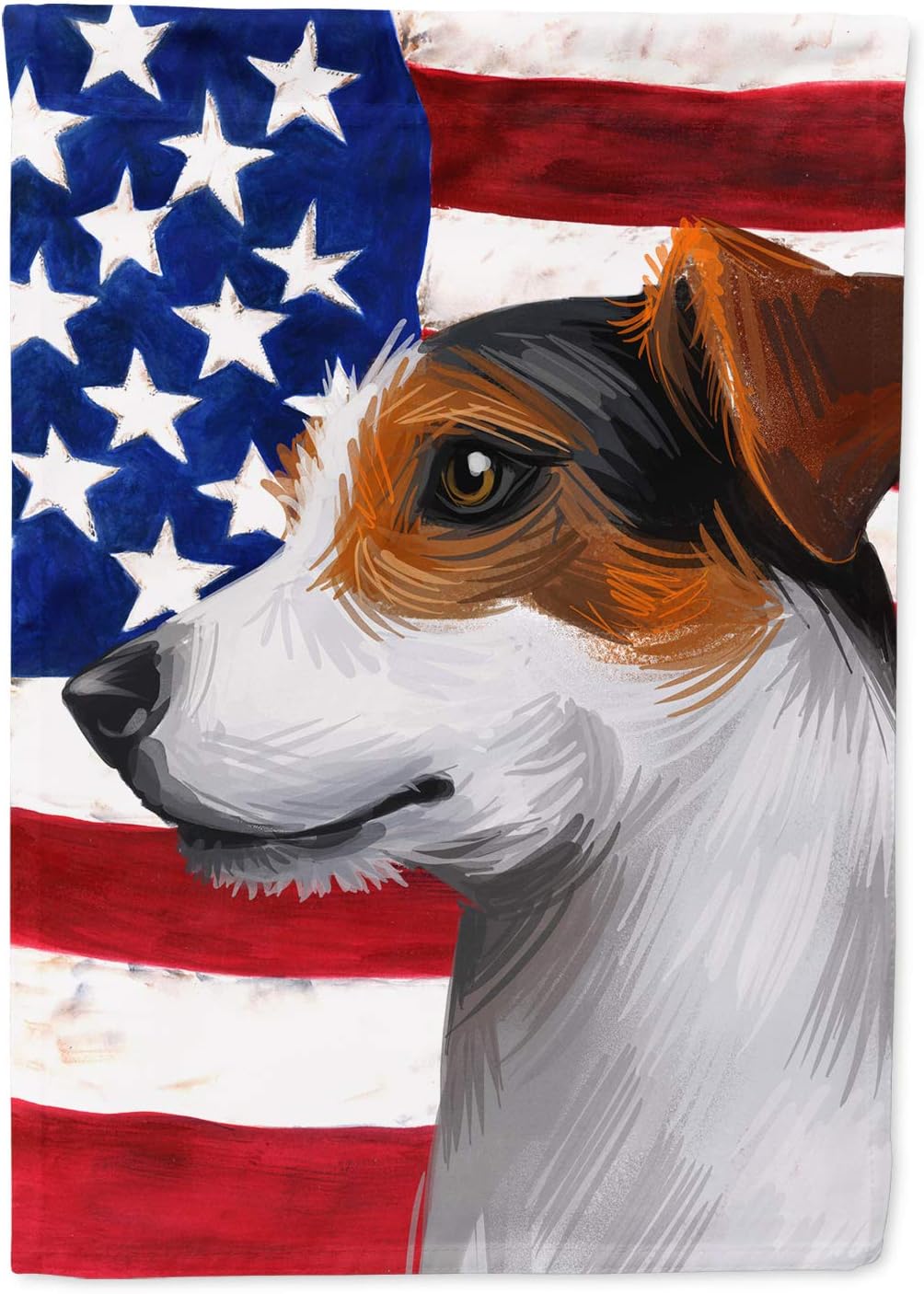 Caroline's Treasures CK6577GF Jack Russell Terrier American Flag Flag Garden Size, Small, Multicolor