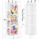 Toread Over the Door Stuffed Animal Storage – Elastic Rope Easy Access 70+ Soft Toy & Adjustable No-Damage Hooks Plushy Organizers Suitable for Kids Room Toy Holder Bedroom Hanging Stuffie Storage.
