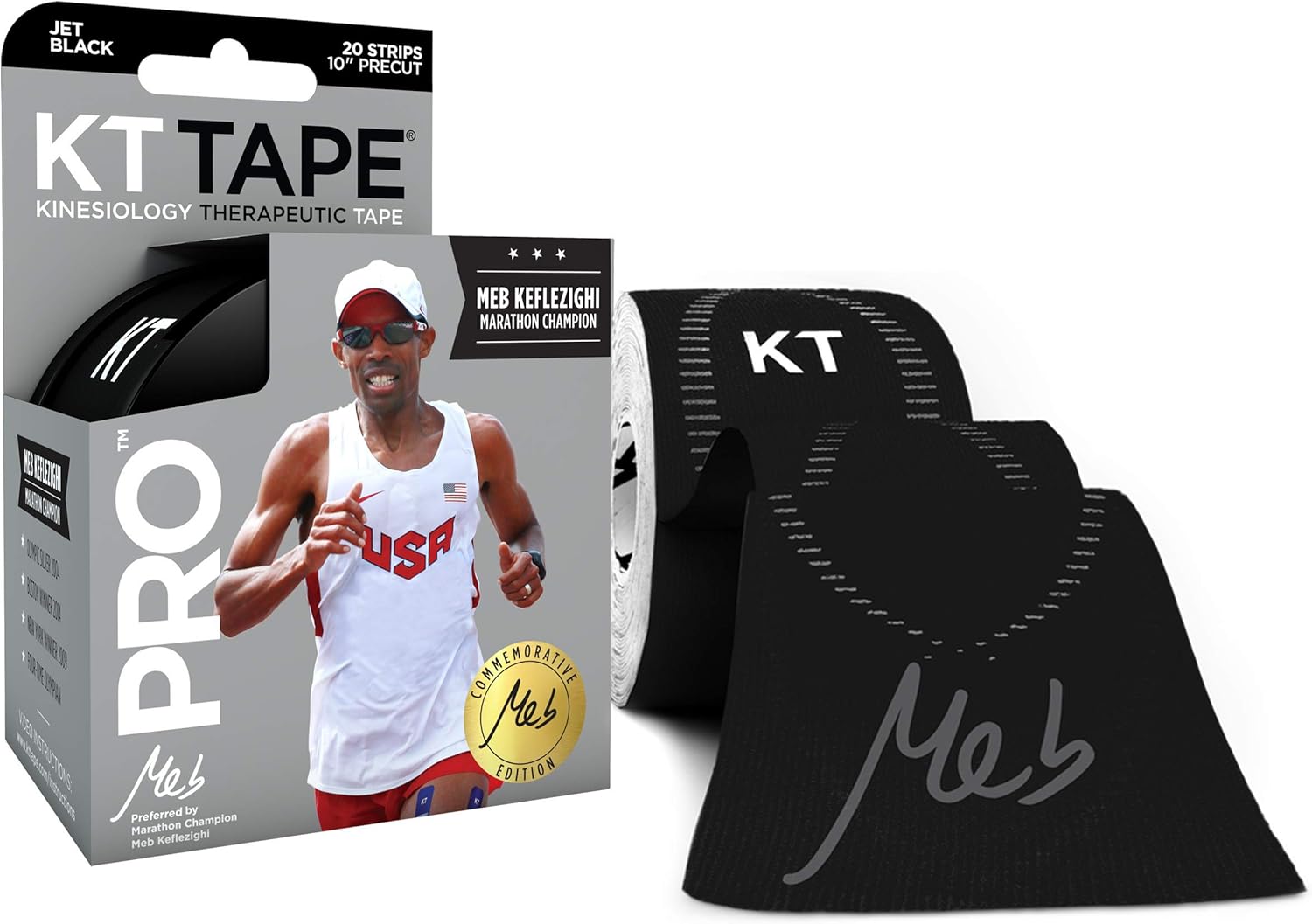 KT Tape Pro Kinesiology Therapeutic Sports Tape, 20 Precut 10 inch Strips, Latex Free, Water Resistance, Pro & Olympic Choice, Aquaduct: Sports & Outdoors