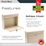 Burg-Wächter MB02AC Antique Cream Wall Mounted Post Box 36x31x10cm view 2