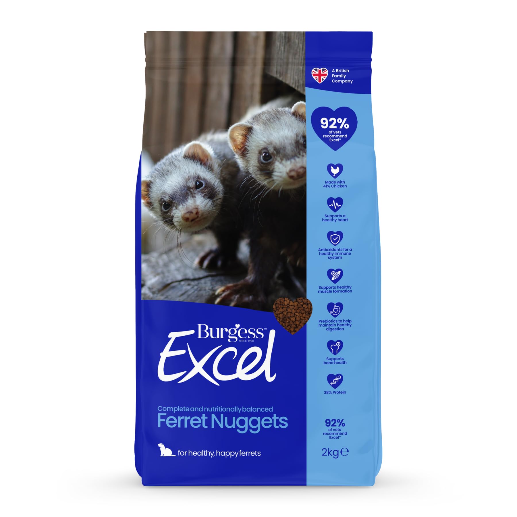 Burgess Excel Ferret Nuggets, 4 x 2 kg