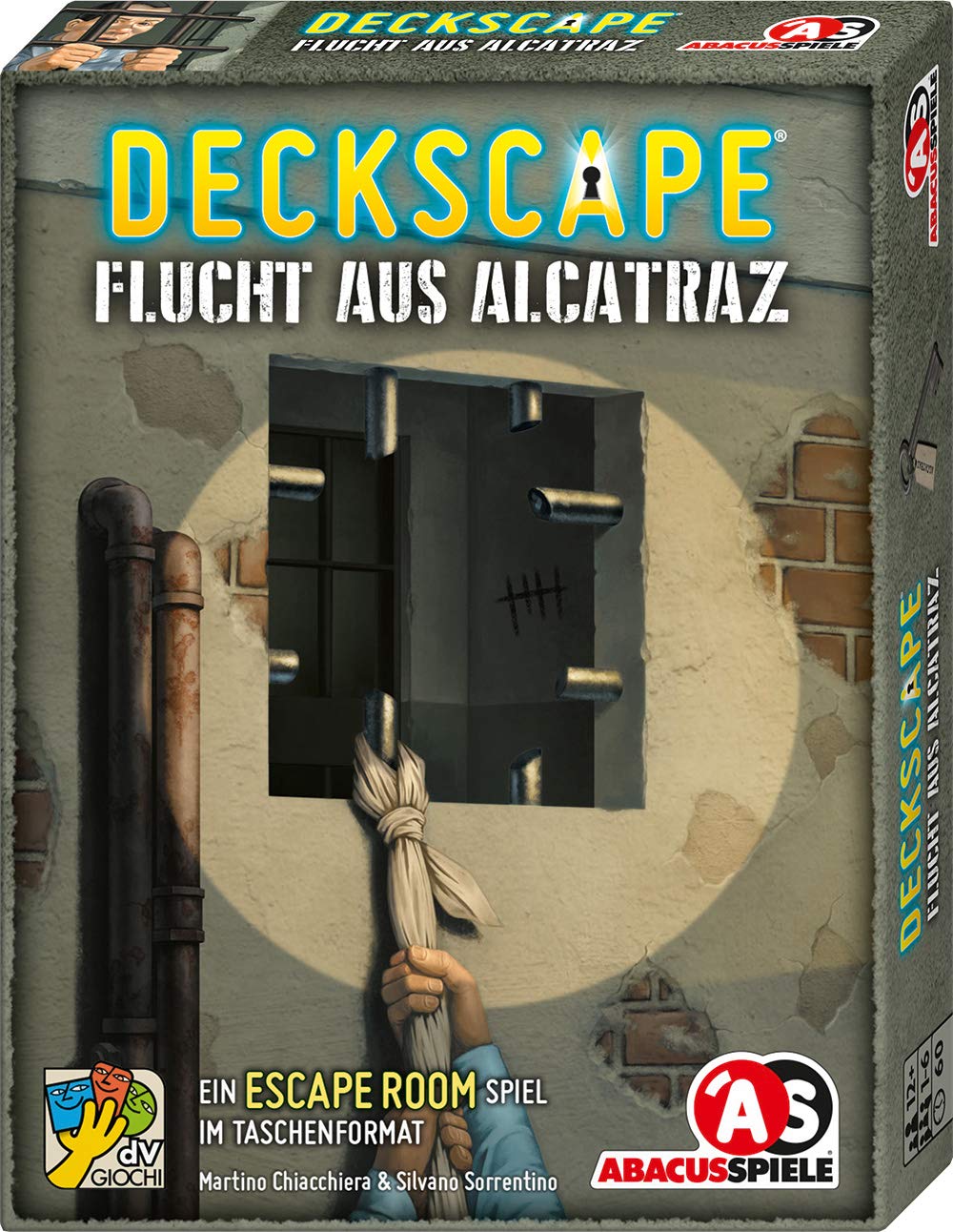 ABACUSSPIELE 38201 Deckscape Escape from Alcatraz, Escape Room Game, Card Game, Silver