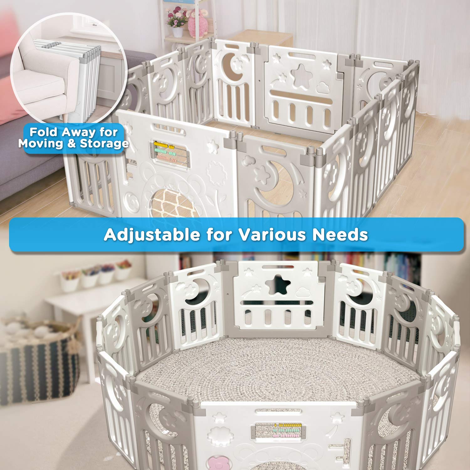 BPAFree Kids Activity Center Gimars Upgrade Double Antislip Design