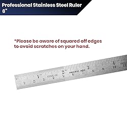 Pacific Arc 6 Inch Stainless Steel Ruler with