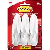 Command Medium Designer Hooks Multi-Pack, 6 Hooks, 12 Strips | Command Hooks For Hanging Accessories, Holds Strongly, No Tools Needed, Good For Closets, Cabinets, And Home Office