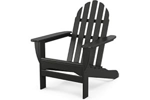 POLYWOOD AD4030BL Classic Outdoor Adirondack Chair, Black