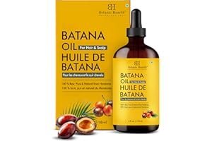 Botanic Hearth Hair Oil for Hair Growth | Strengthening Dry, Frizzy, Damaged Hair & Scalp Treatment | No Parabens or Harmful Sulfates | All Hair Types | Batana Hair Oil - 4 Fl Oz
