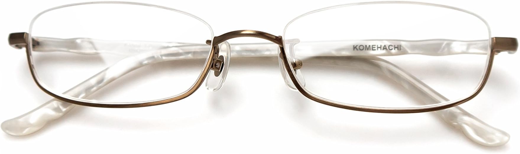 Komehachi - Rectangle/Round Semi Under Rim Clear Lens Prescription Eyeglasses
