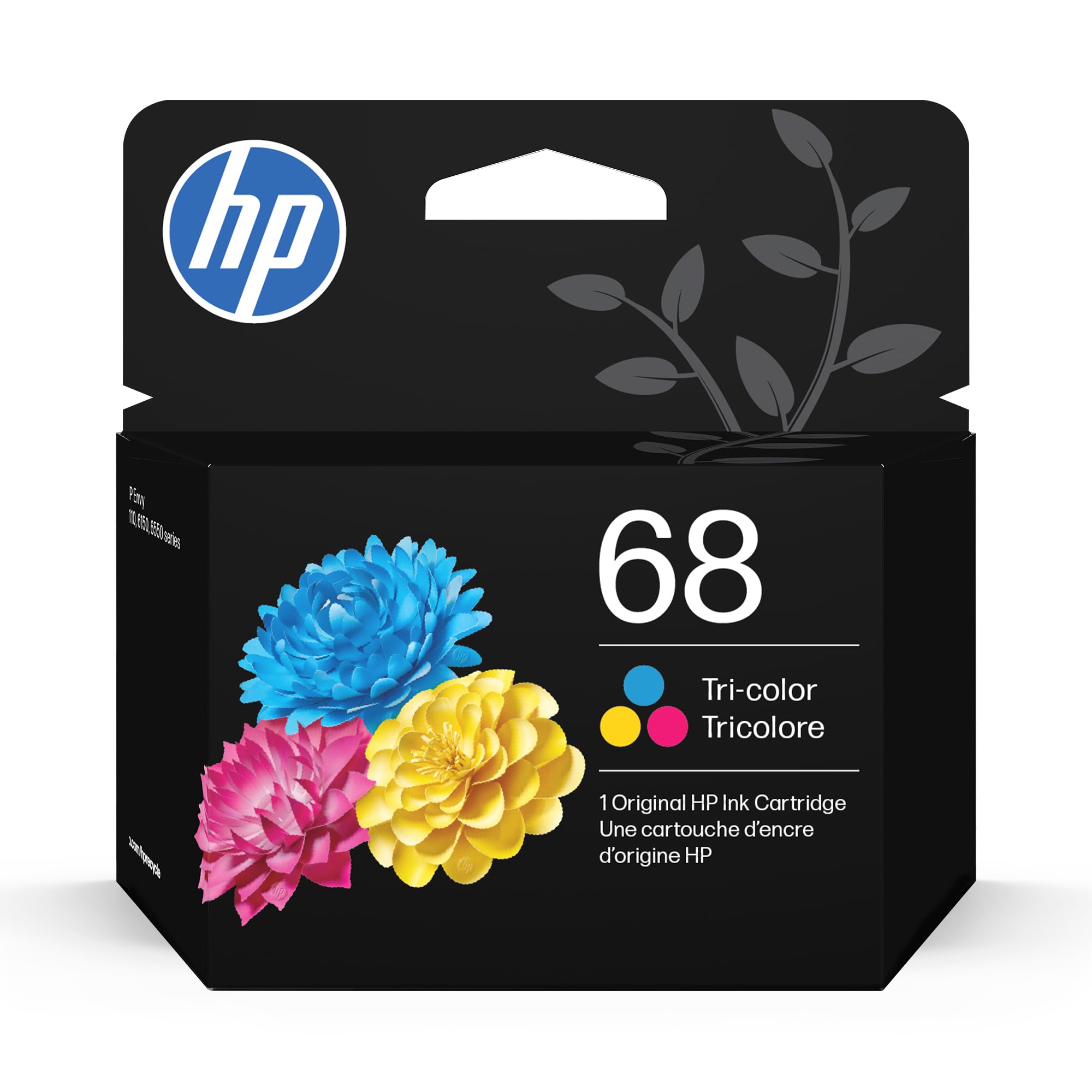 HP 68 Tri-Color Ink Cartridge | Works Envy 6100e, 6500e Series | Eligible for Instant Ink | 7FP20TN | Packaging May Vary