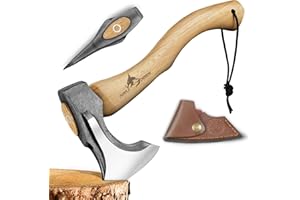 Purple Dragon Outdoor Hatchet Axe, Wooden Splitting Axe, 35 cm Splitting Axe for Wood, Hand Forged Hand Hatchet with Cow Foot