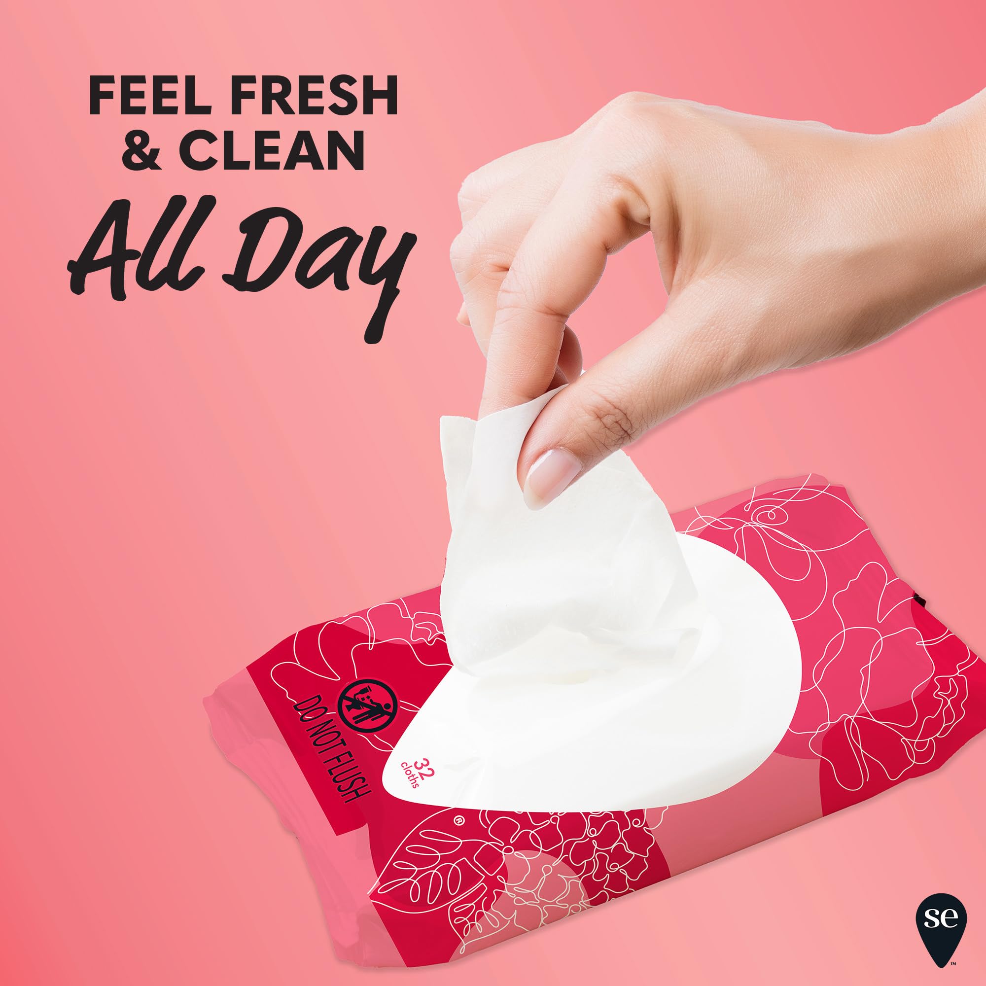 Summer's Eve Blissful Escape Daily Refreshing Feminine Wipes, Removes Odor, pH balanced, 32 Count