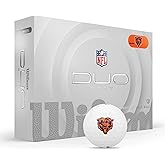 WILSON 2025 Duo Soft NFL Golf Ball - 12 Balls, White, Atlanta Falcons