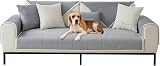 Topchances Sofa Slipcover Milky Velvet Grey 90x210cm Non-Slip Dog Cat Pet Cover view 8