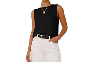 BTFBM Women's Sleeveless Sweater Vest 2025 Summer Crew Neck Ribbed Knit Lightweight Pullover Casual Loose Fit Tank Tops