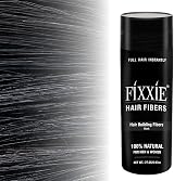 FIXXIE Hair Fibres BLACK 27.5g Keratin Hair Thickener for Men Women view 2