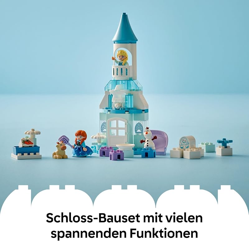 DUPLO │ Disney Annas und Elsas Party im Eispalast - Frozen Spielzeug mit ELSA Figur, Lichtstein & Zubehör - Kleinkinder Motorikspielzeug ab 2 Jahren - Minifiguren für Mädchen und Jungen - 10455 — Foto 4 von 8