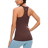 CRZ YOGA Butterluxe Womens Workout Racerback Sleeveless Tops High Neck Athletic Camisole Tanks Running Gym Yoga Shirts