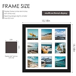 DUENPY 14x14 Picture Frame, 4x4 Collage Picture
